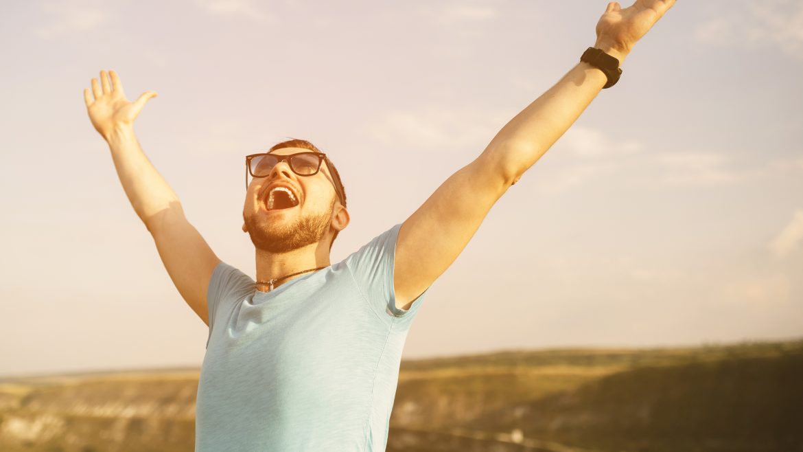 Handsome man outdoors portrait with a retro vintage instagram filter
